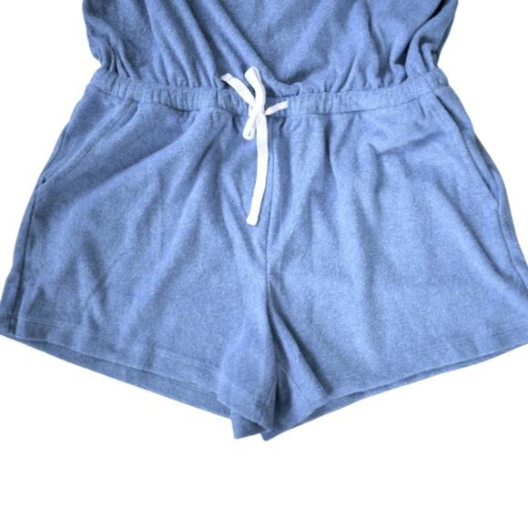 POLO RALPH LAUREN Blue TERRY One-Piece ROMPER Beachwear Size M NWOT - Picture 4 of 8